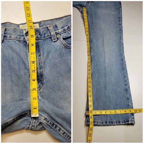 Old Navy Vintage 90s Y2K Low Rise Flare  Blue Jeans Denim Women's Distressed - Picture 13 of 13
